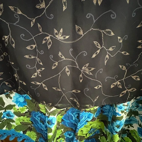 Whimsygoth midi black 90s skirt - Picture 5 of 7